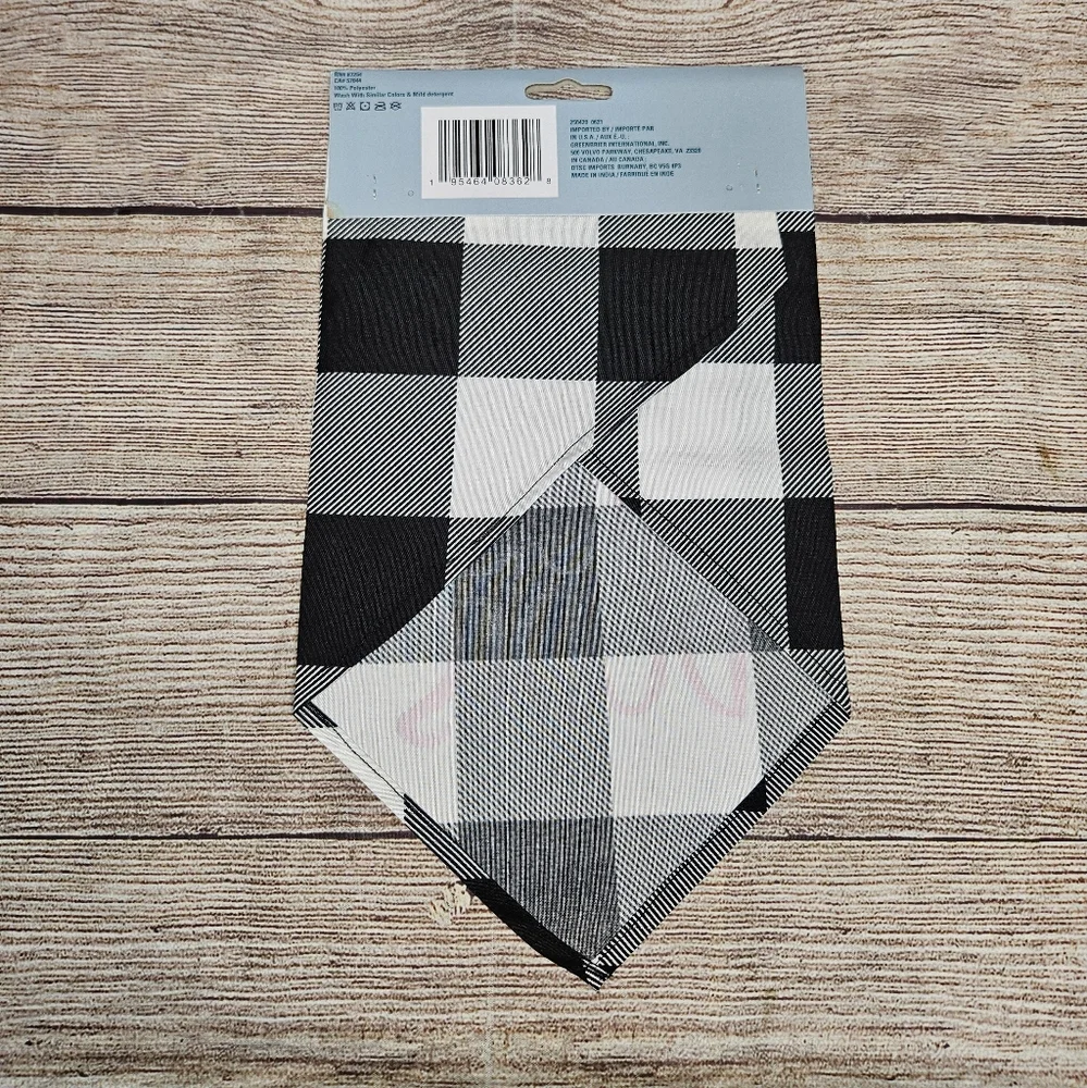 Dogs before dudes plaid dog bandana
